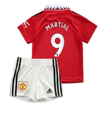 Manchester United Anthony Martial #9 Hjemmedraktsett Barn 2022-23 Kortermet (+ Korte bukser)